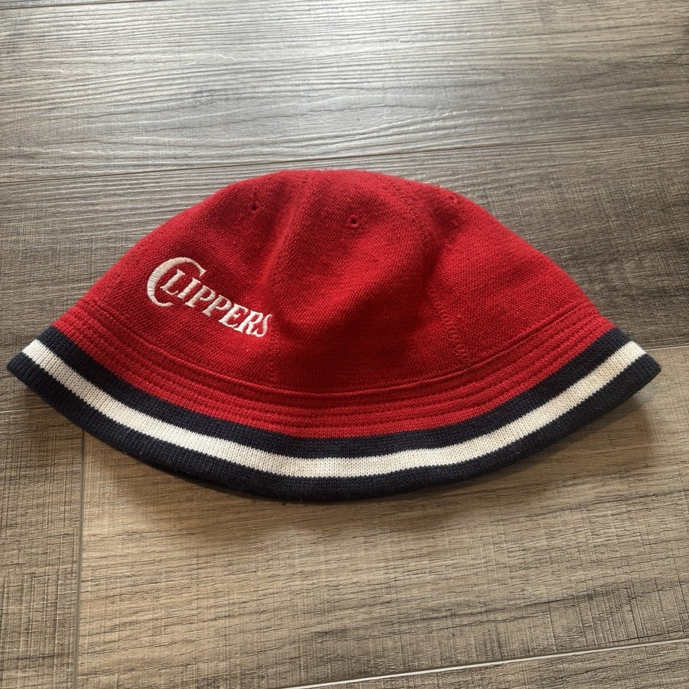 Vintage Y2K Nike Los Angeles Clippers Bucket Hat L/XL 83R Red